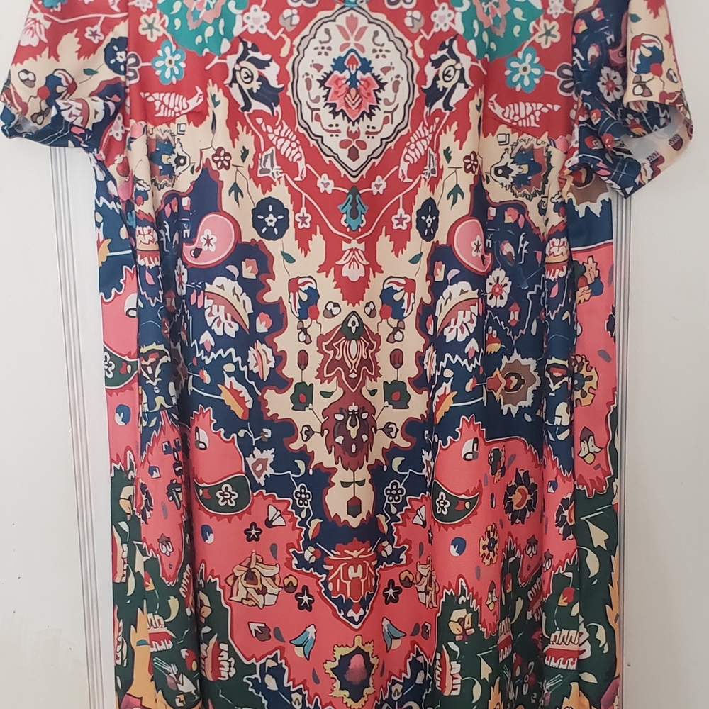 Emery ROSE Multicolor Patterned Midi Dress